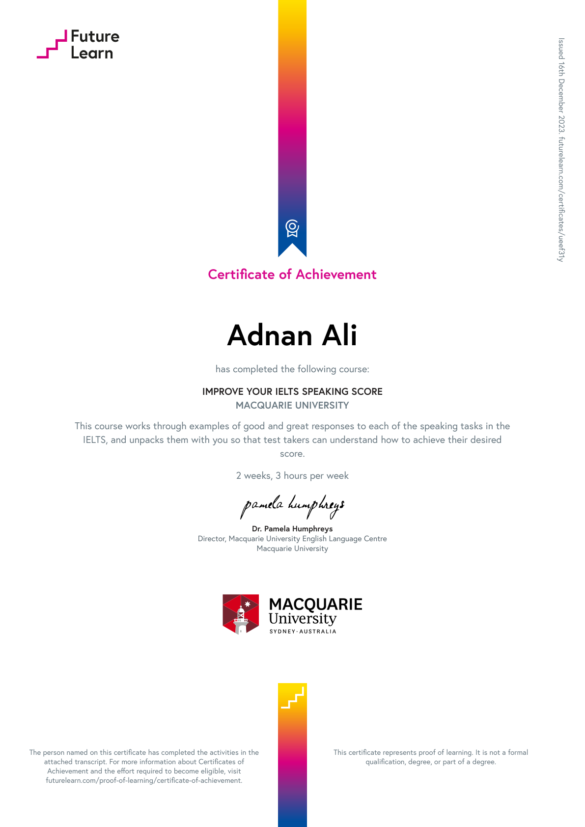 Improve Your IELTS Speaking Score on Adnan Ali's profile